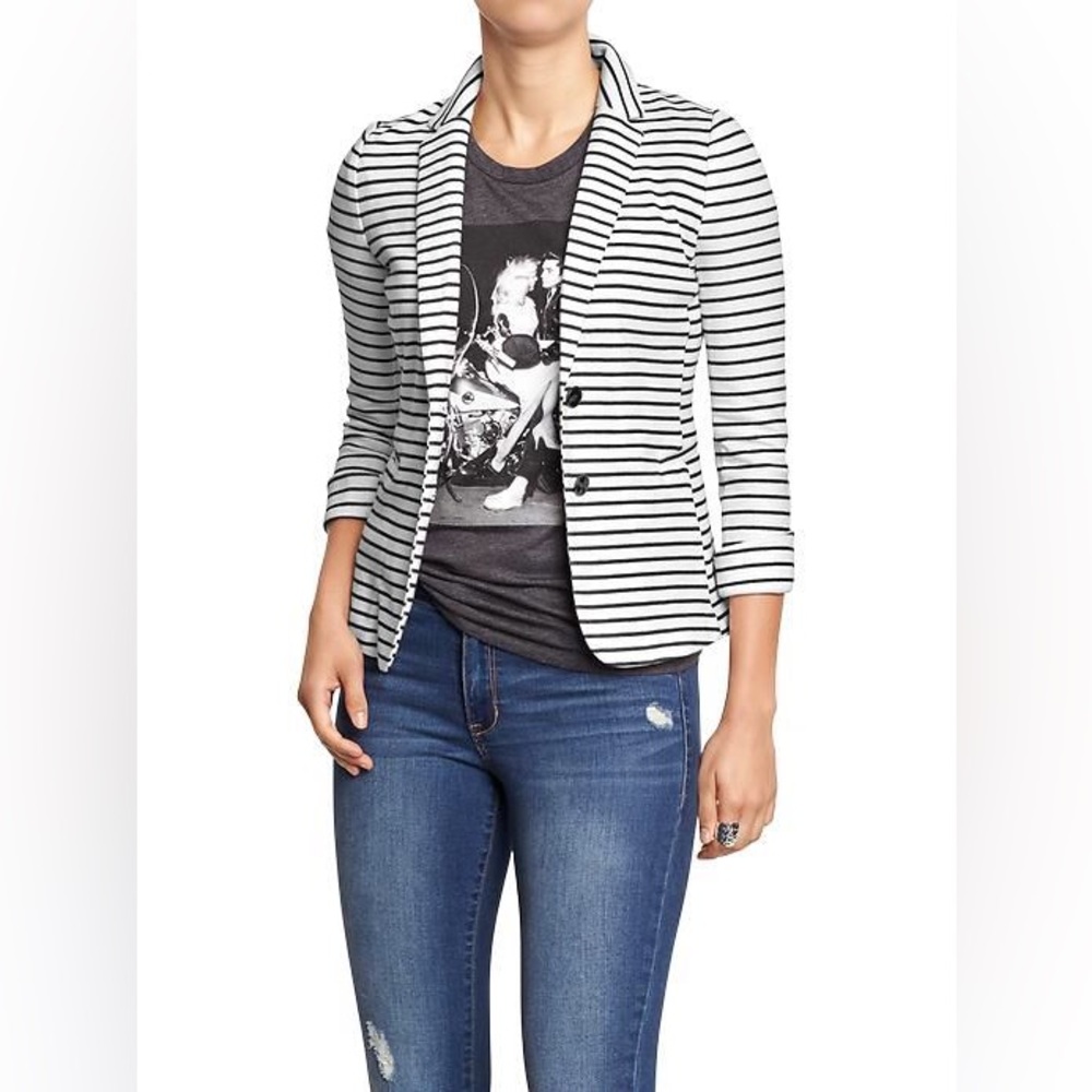 J. Crew Striped Blazer XS